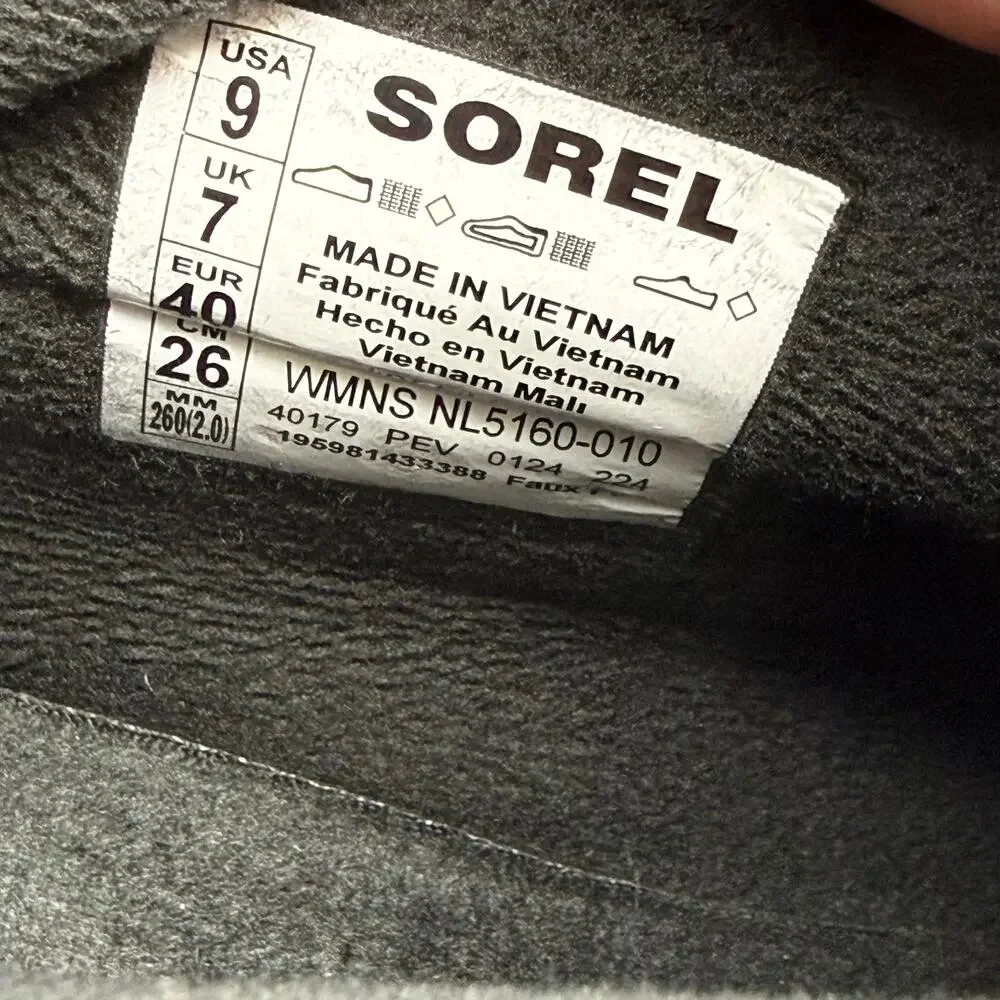 SOREL Womens Out N About IV Puffy Bootie US 9 Black Waterproof Insulated GUC